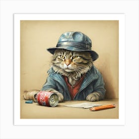 Cat In Hat 13 Art Print