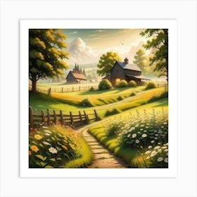 Farm Landscape 32 Art Print