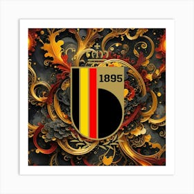 Belgium National Football Team Logo Wall Art 16 Art Print