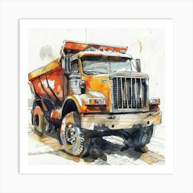 Dump Truck Art Print