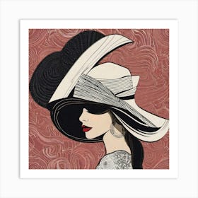 Lady In A Hat 4 Art Print