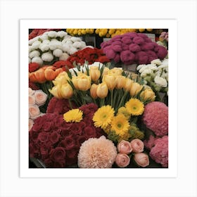 Flower Market Poster Berlin Germany 2 Art Print 2 Art Print