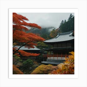 Autumn In Kyoto 1 Art Print