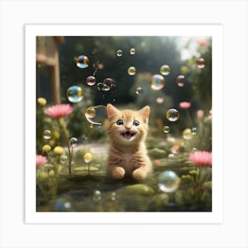 Bubbles In The Garden Art Print