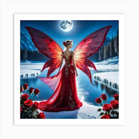 Red Fairy Art Print