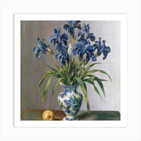 Iris In A Vase Art Print