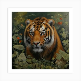 Tiger In The Jungle Art Print