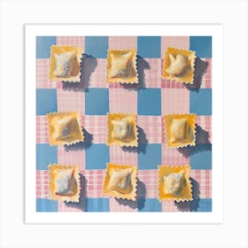Ravioli Pastel Checkerboard 3 Art Print
