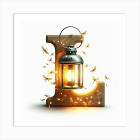 Funny Alpabet - L (Lantern) Art Print