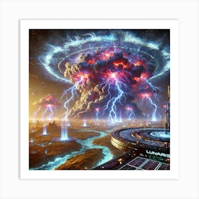 Lunaris Storm Engine Ionized Clouds Converted Art Print