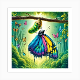 Butterfly Life Cycle Art Print