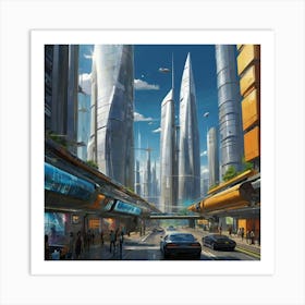 Futuristic City 5 Art Print