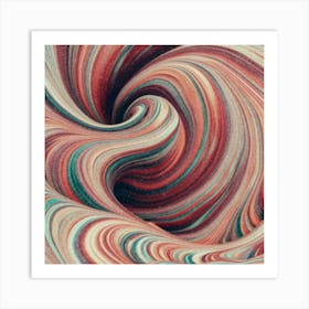 Close-up of colorful wave of tangled paint abstract art 17 Art Print