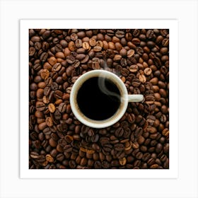 Coffee Beans Background 3 Art Print