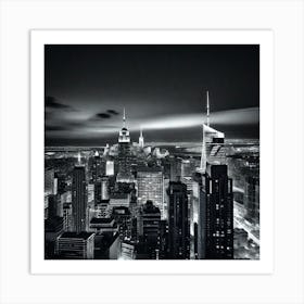 New York City At Night 8 Art Print