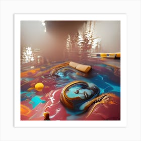 Coloured pool Art Print