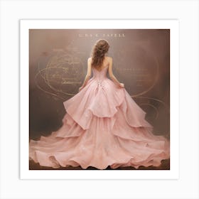 Pink Wedding Dress Art Print