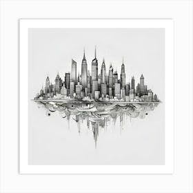 New York City Skyline 102 Art Print