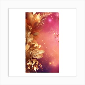 Golden Feathers 1 Art Print