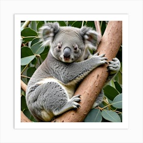 Koala In Tree Art Print