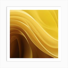 Abstract Yellow Wavy Background Art Print