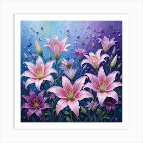 Pink Lilies 2 Art Print