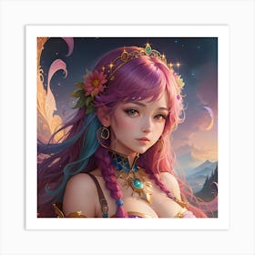 Anime Girl Art Print