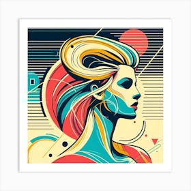 Abstract Portrait Of A Woman 1 Art Print