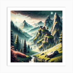 Landscape Painting 139 Art Print