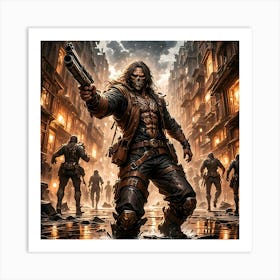 Steampunk Bounty Hunter Battleground #3 Art Print