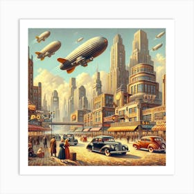 Futuristic Cityscape Art Print