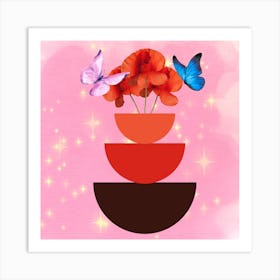 "Butterflies and Blossoms: A Bohemian Dreamscape" Art Print