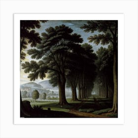 Landscape With Trees Art Print