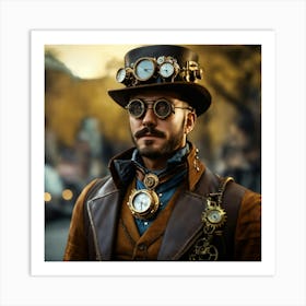 Steampunk Man (3) Art Print