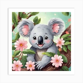 Koala In The Tree Art Print