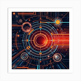 Retro Futuristic Elements,Retro Futuristic Background,Retro Futuristic Templates (89) Art Print