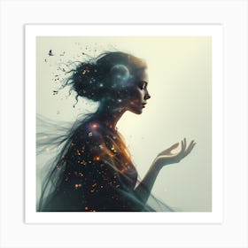 Dreaming Woman Art Print