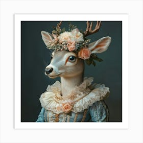 Deer In A Dress Art Art Print