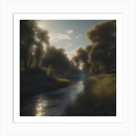 River In The Woods 20 Art Print