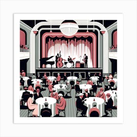 Jazz At The Jazz Club Art Print