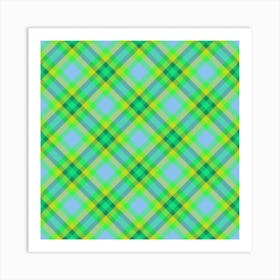 Plaid Fabric 60 Art Print