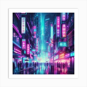 Neon City Art Print