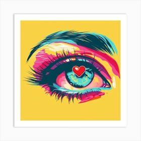 Woman's Eye Heart Valentine's Day Art Print