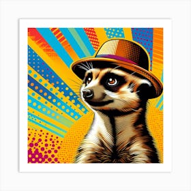 Meerkat In A Hat Art Print