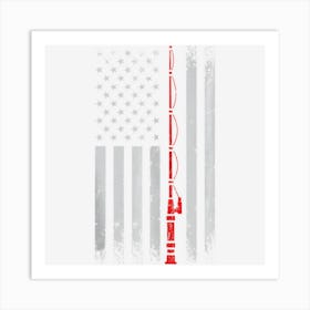 Trending Fishing Lover American Flag Vintage Usa Bass Art Print