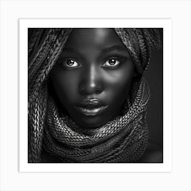 Beautiful African Woman Portrait Art Print