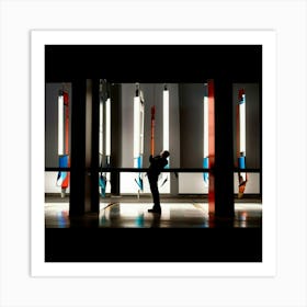 Man In A Museum Art Print