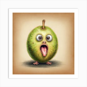 Cartoon Fruit Illustration Art Print