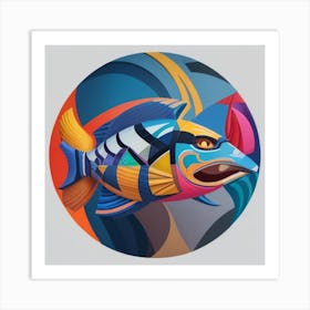 Fish In A Circle Art Print