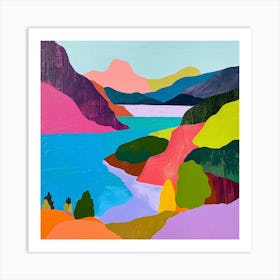 Colourful Abstract Nahuel Huapi National Park Argentina 3 Art Print